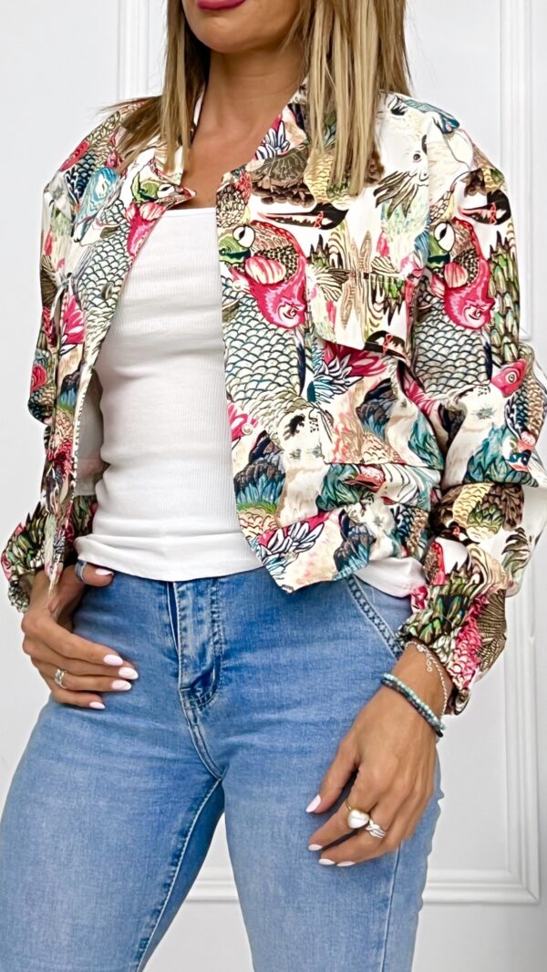 Bomber Estampado Loros