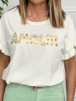 Camiseta Amour Perlas