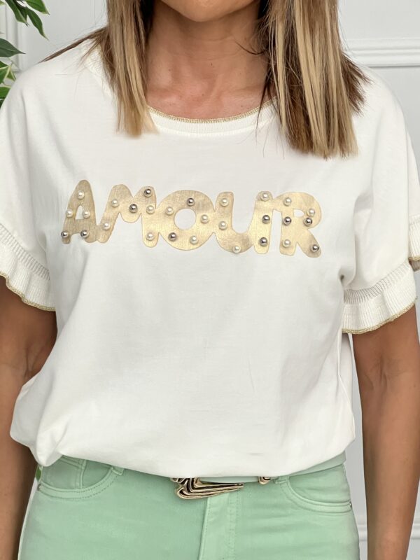 Camiseta Amour Perlas