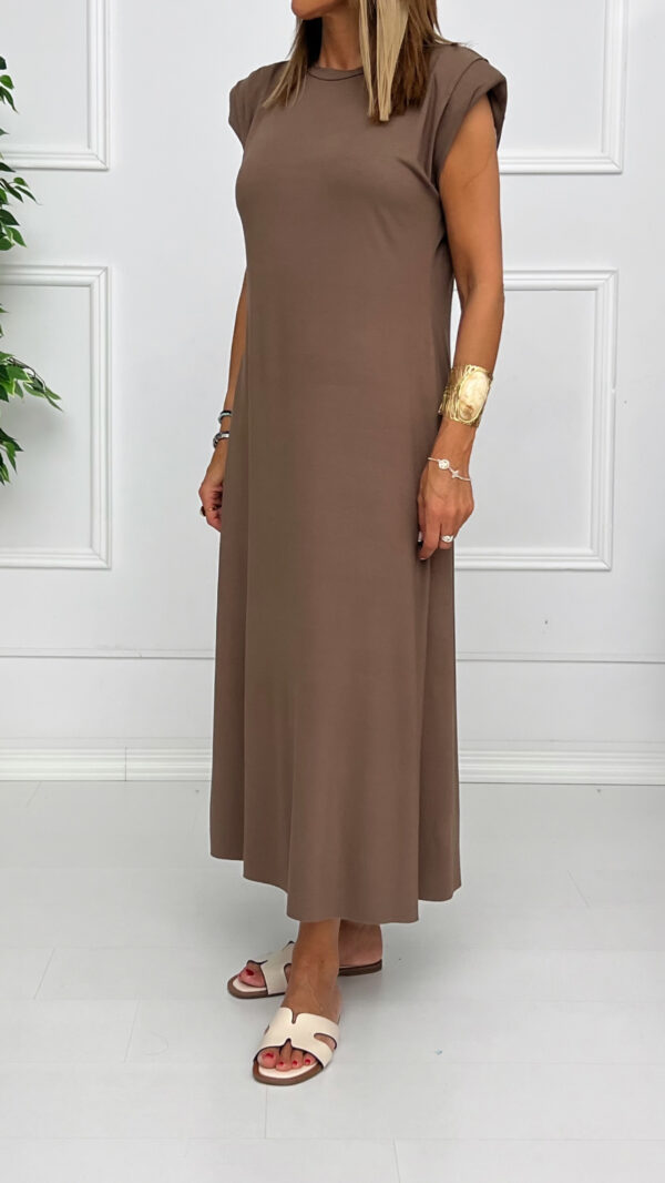 Vestido Hombreras Tablas - Imagen 4