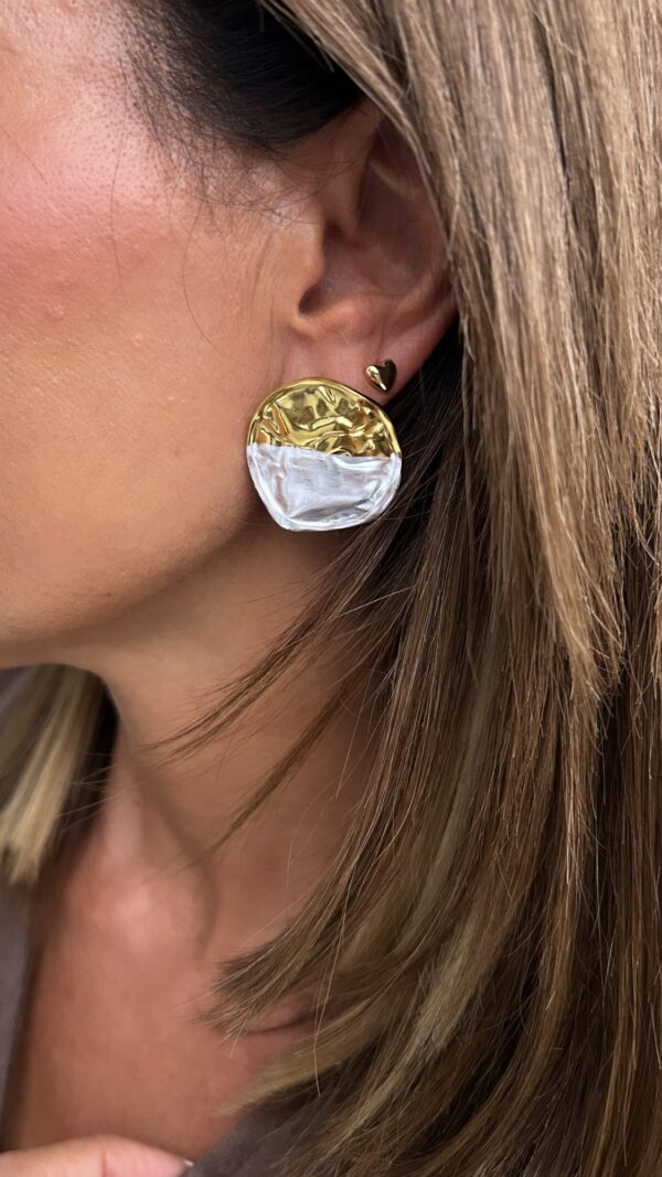 Pendientes Bicolor Luna