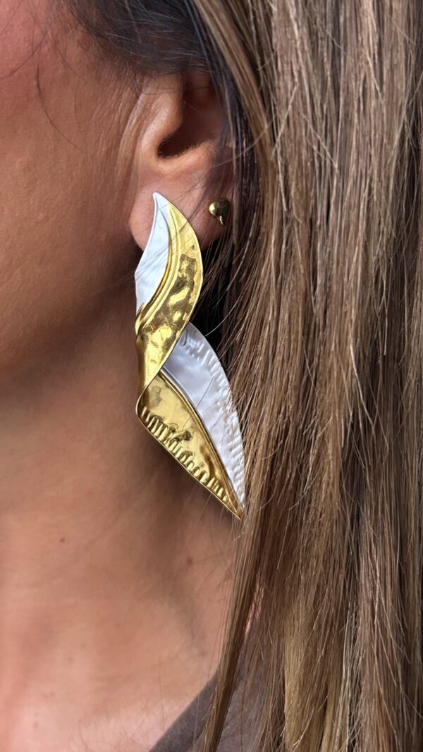 Pendientes Bicolor Hoja