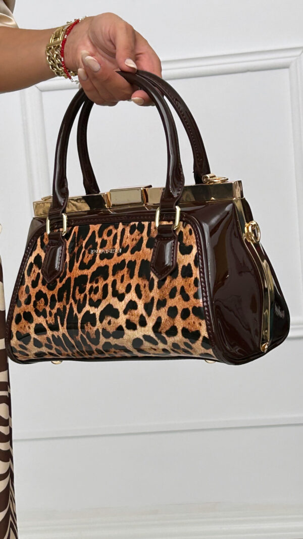 Bolso Burdeos con Leopardo - Imagen 2