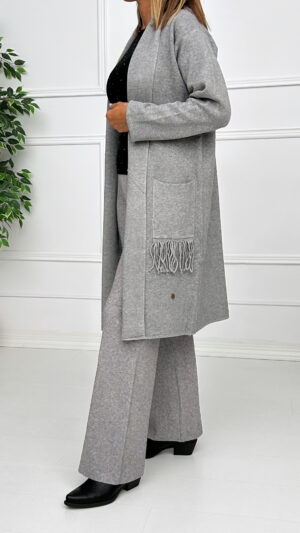 Chaqueta Flecos Bolsillos