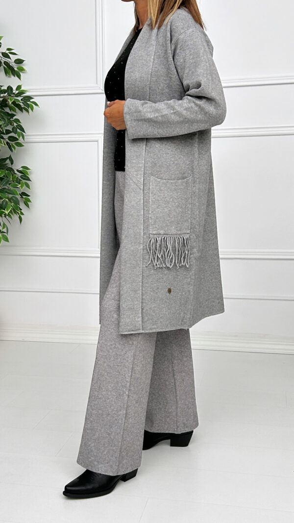 Chaqueta Flecos Bolsillos