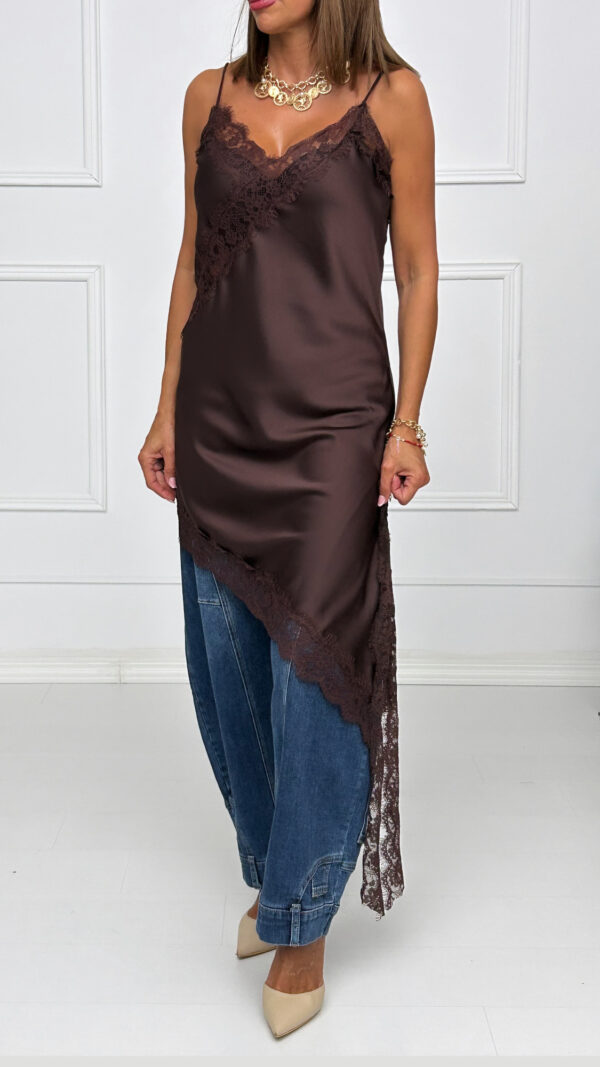 Vestido Lencero Asimetrico - Imagen 4
