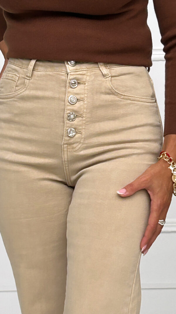 Vaquero Boton Joya Beige - Imagen 2