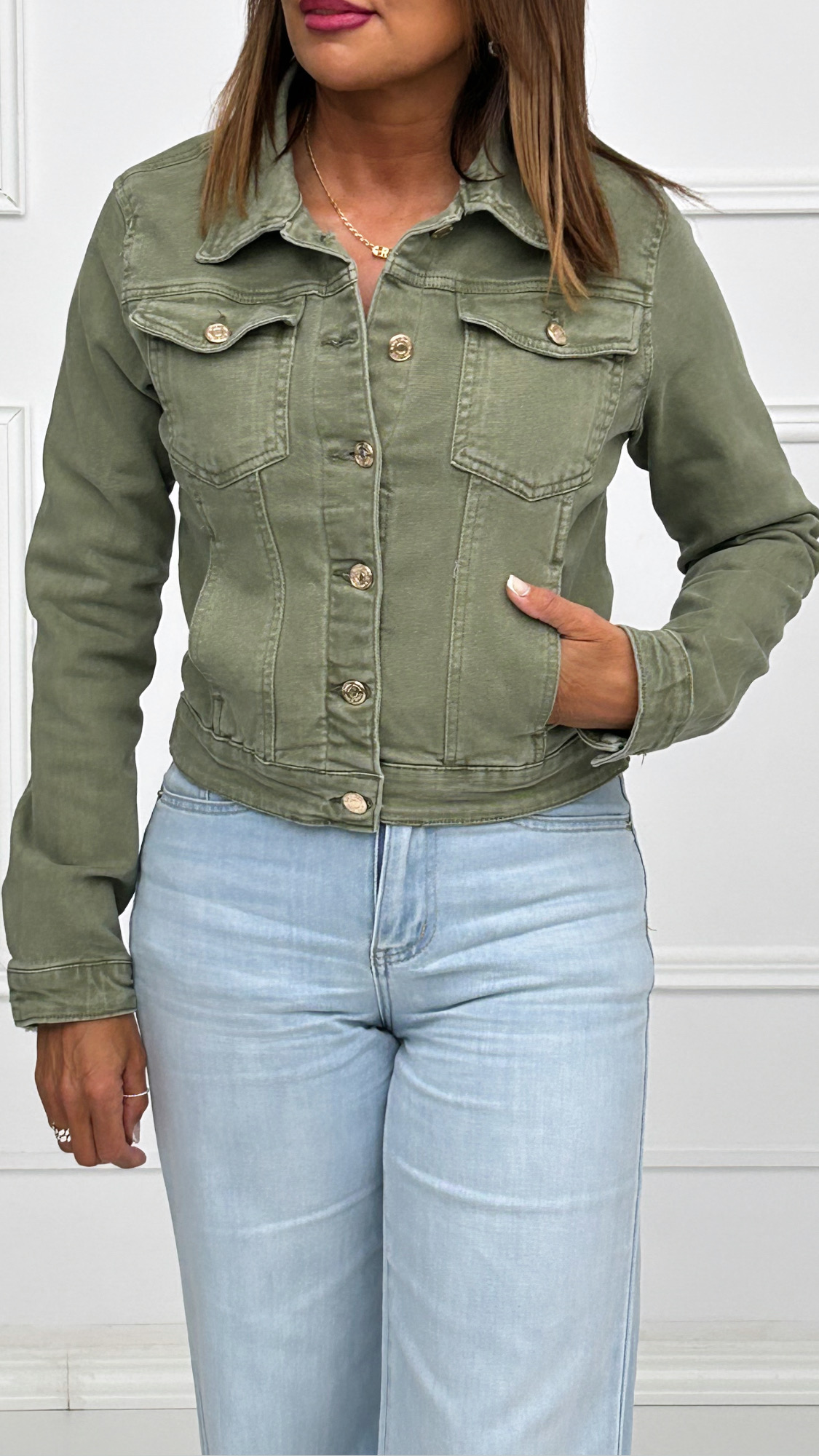 Chaqueta Vaquera Verde - Imagen 3