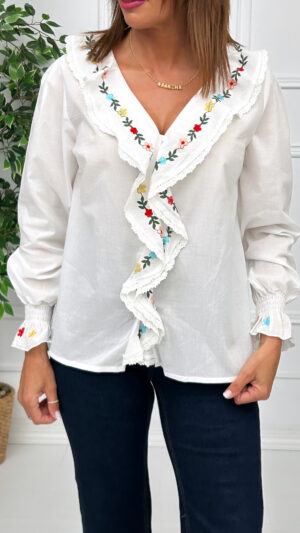 Camisa Volante Flores