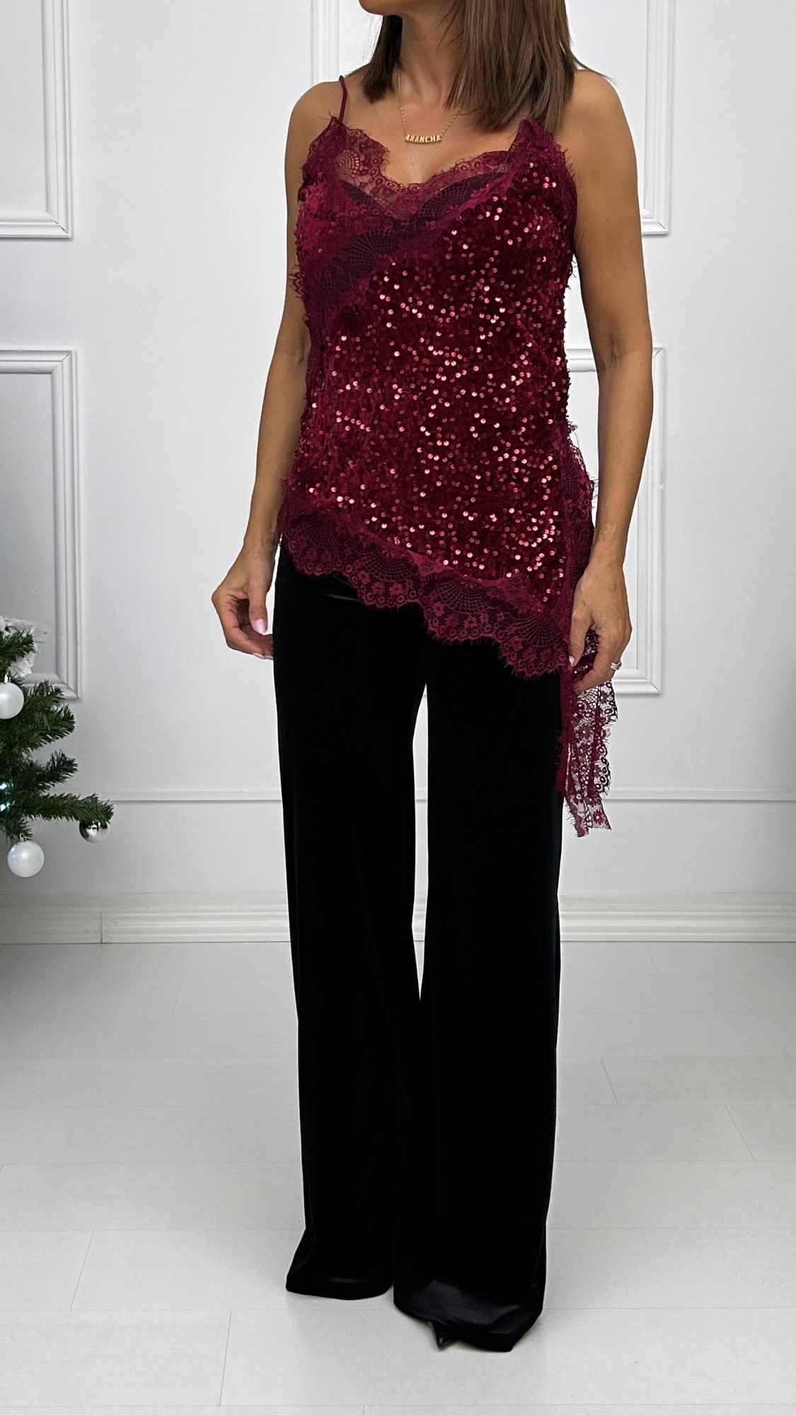 Lencera Asimetrica Lentejuelas