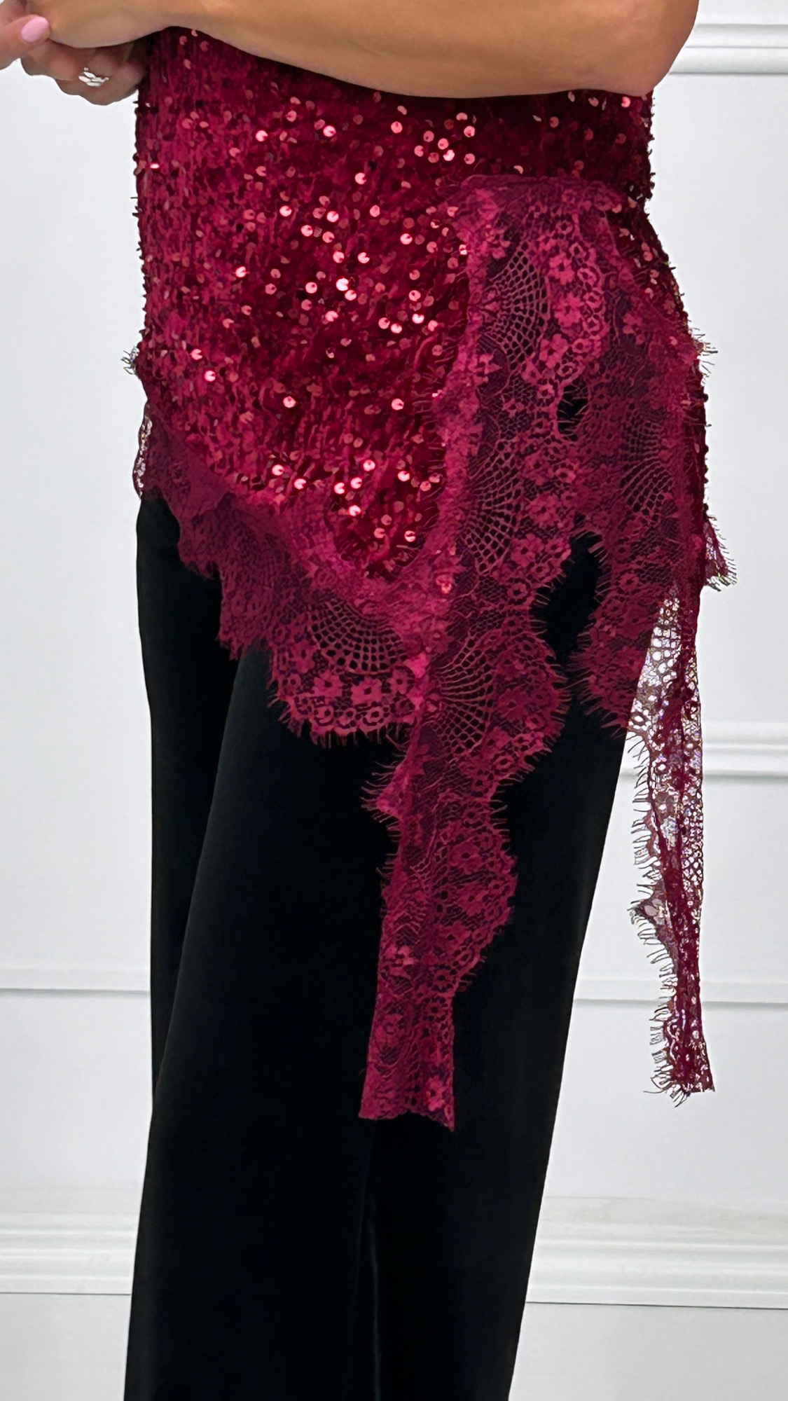 Lencera Asimetrica Lentejuelas - Imagen 3