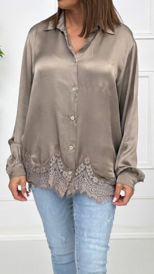 Camisa Encaje Satinada
