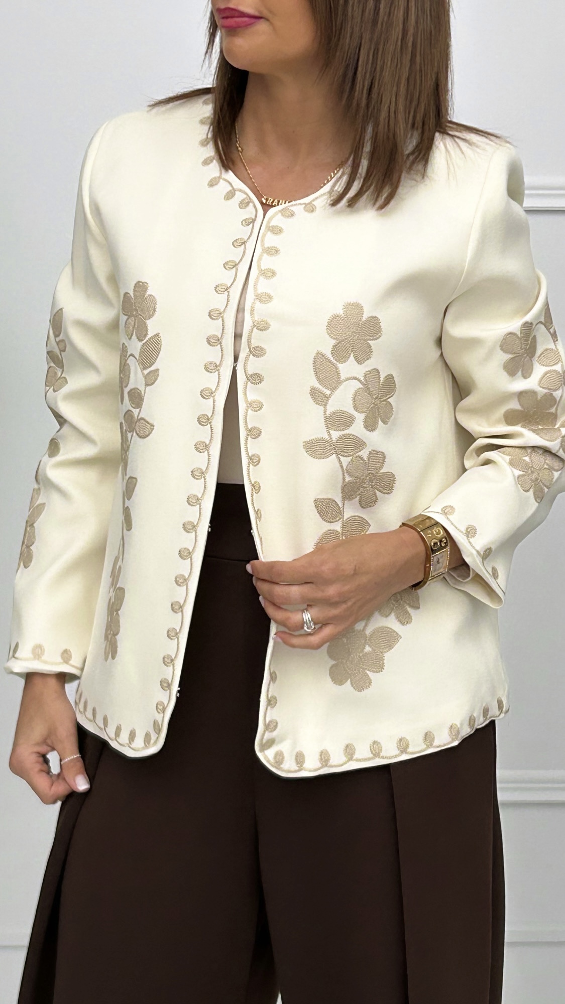 Chaqueta Lino Flor - Imagen 2