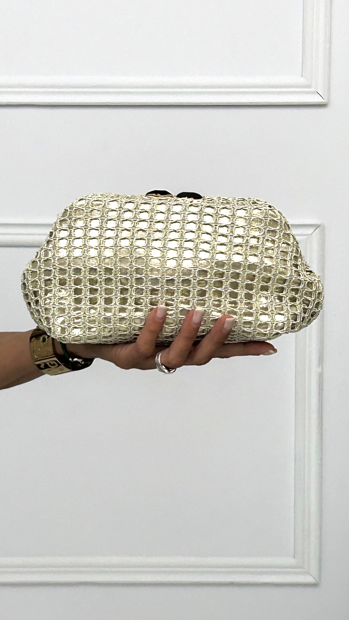 Bolso de Mano Rejilla Brillo - Imagen 2