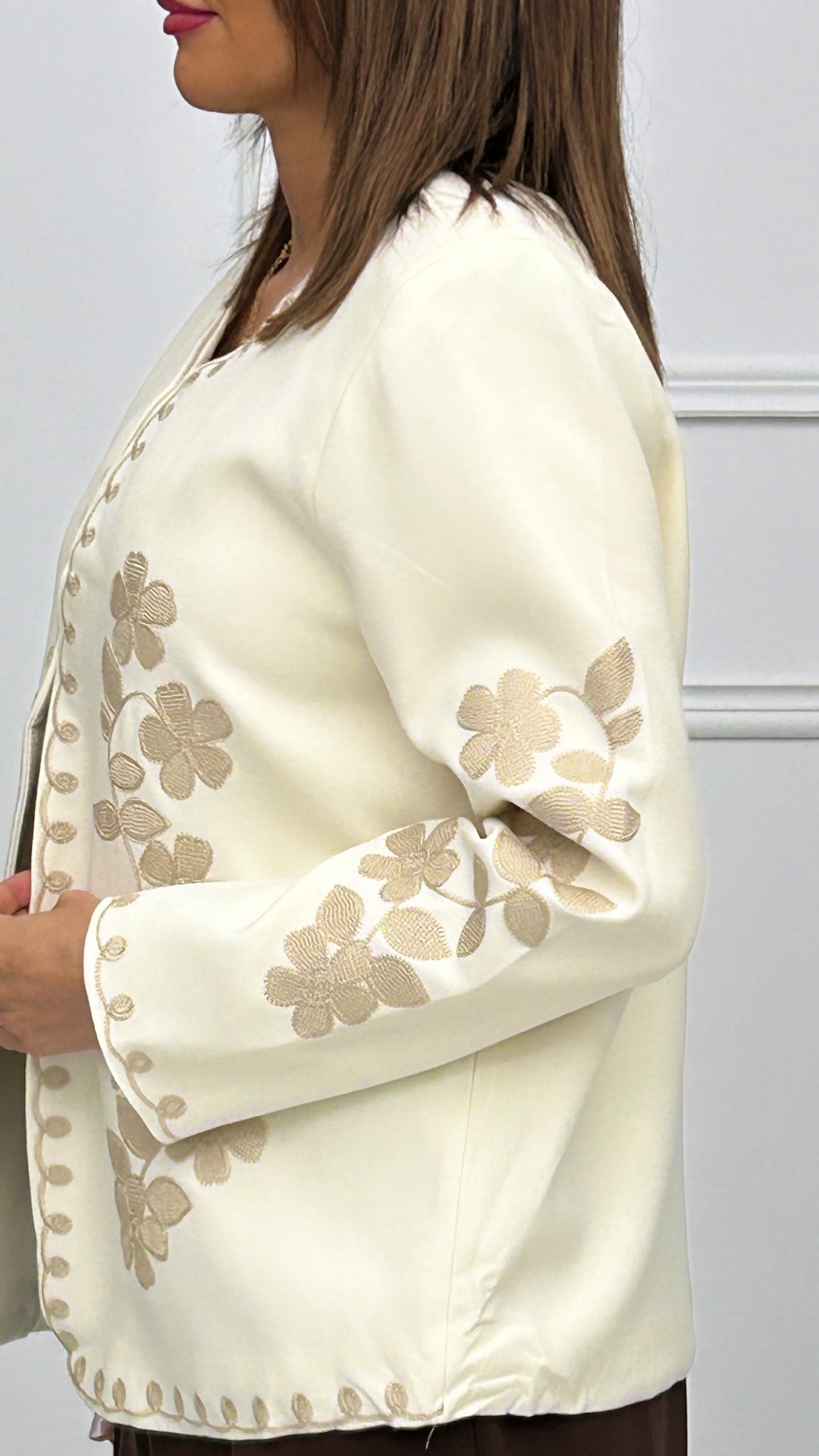 Chaqueta Lino Flor - Imagen 3