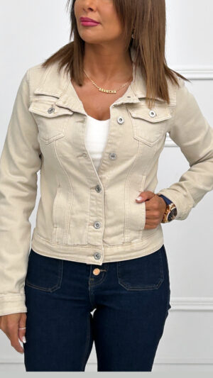 Cazadora Vaquera Beige