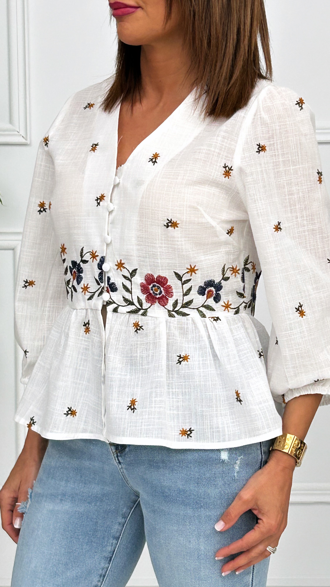 Blusa Bordados Flor - Imagen 2