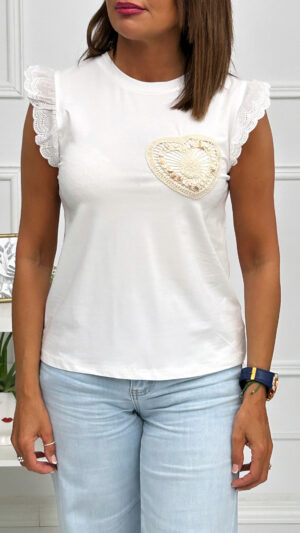 Camiseta Corazon Conchas