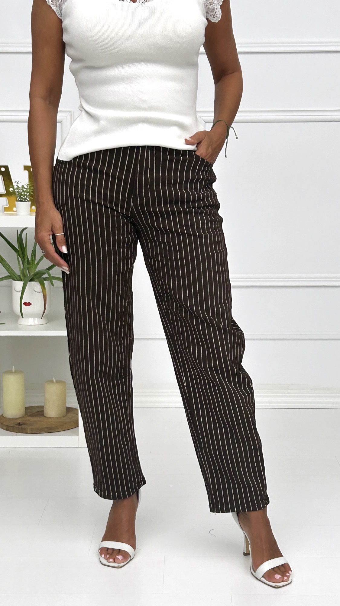 Vaquero Mom Fit Rayas - Imagen 2