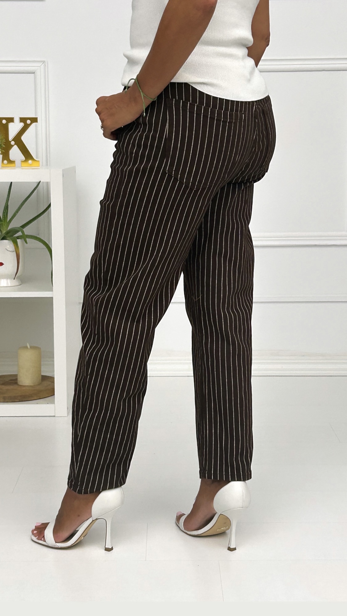 Vaquero Mom Fit Rayas - Imagen 3